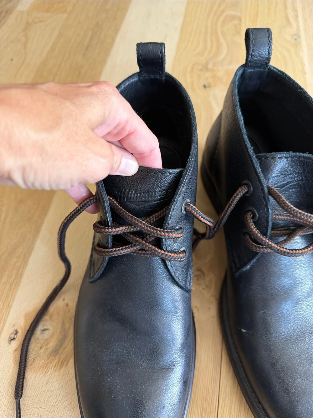 Men's Black Leather Chukka Boots -Milwaukee Boots